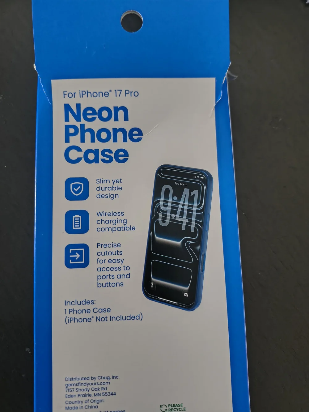 Blue Clear Phone Case